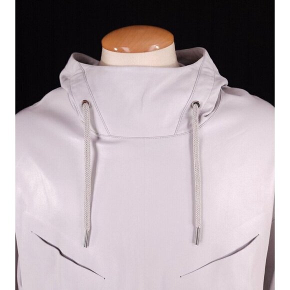 Givenchy Lambskin Leather Hoodie in Gray Size 50 US 40 M New $3985 - Picture 6 of 15